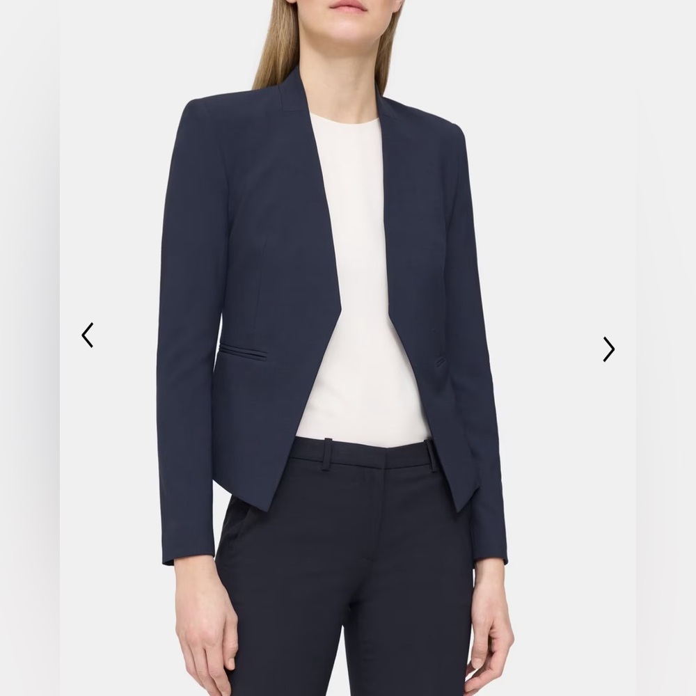 Theory Lanai Blazer - Classic Suit- Deep Navy - sz 16 NWT